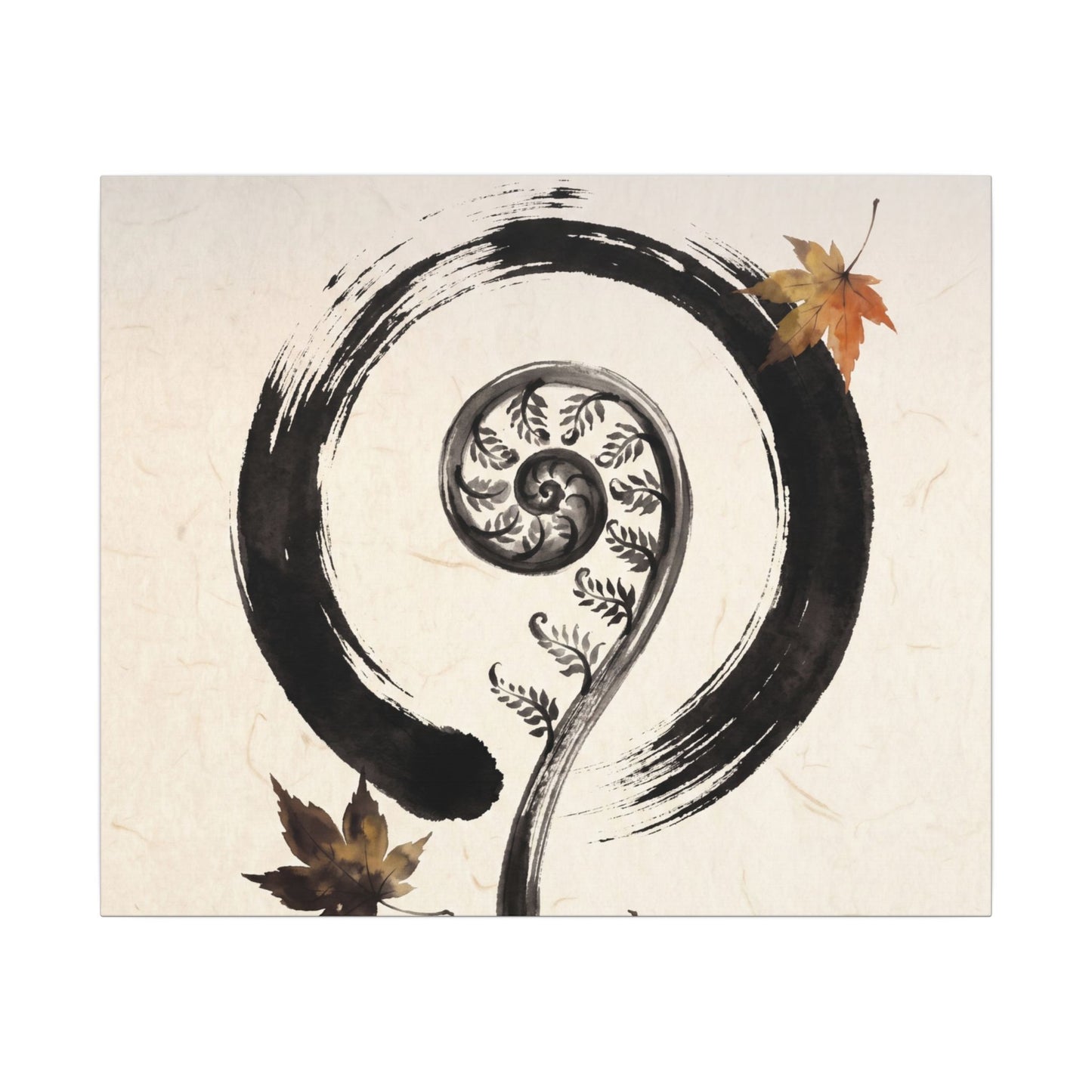 Fern Unfurling Autumn Canvas Art | Zen Peaceful Design