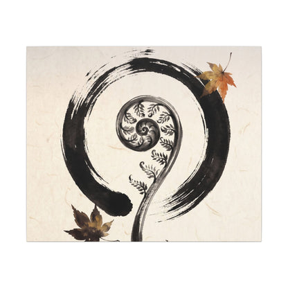 Fern Unfurling Autumn Canvas Art | Zen Peaceful Design