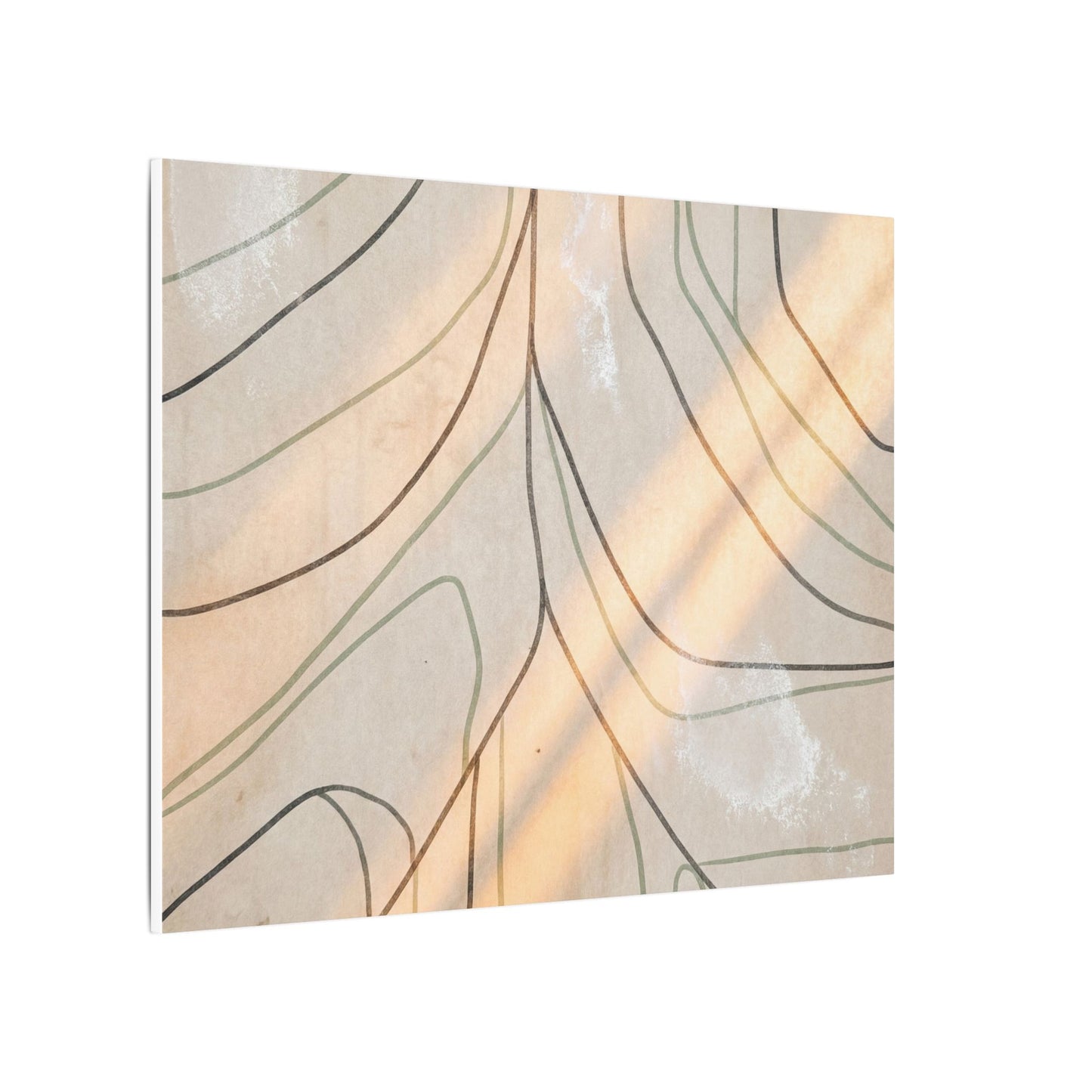 Shoji Screen Minimal Line Canvas Art | Warm Japandi Art