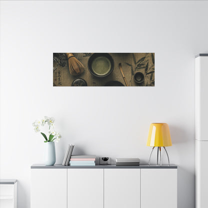 Tea Ceremony Canvas Art | Winter Zen Ukiyo E Inspired Art