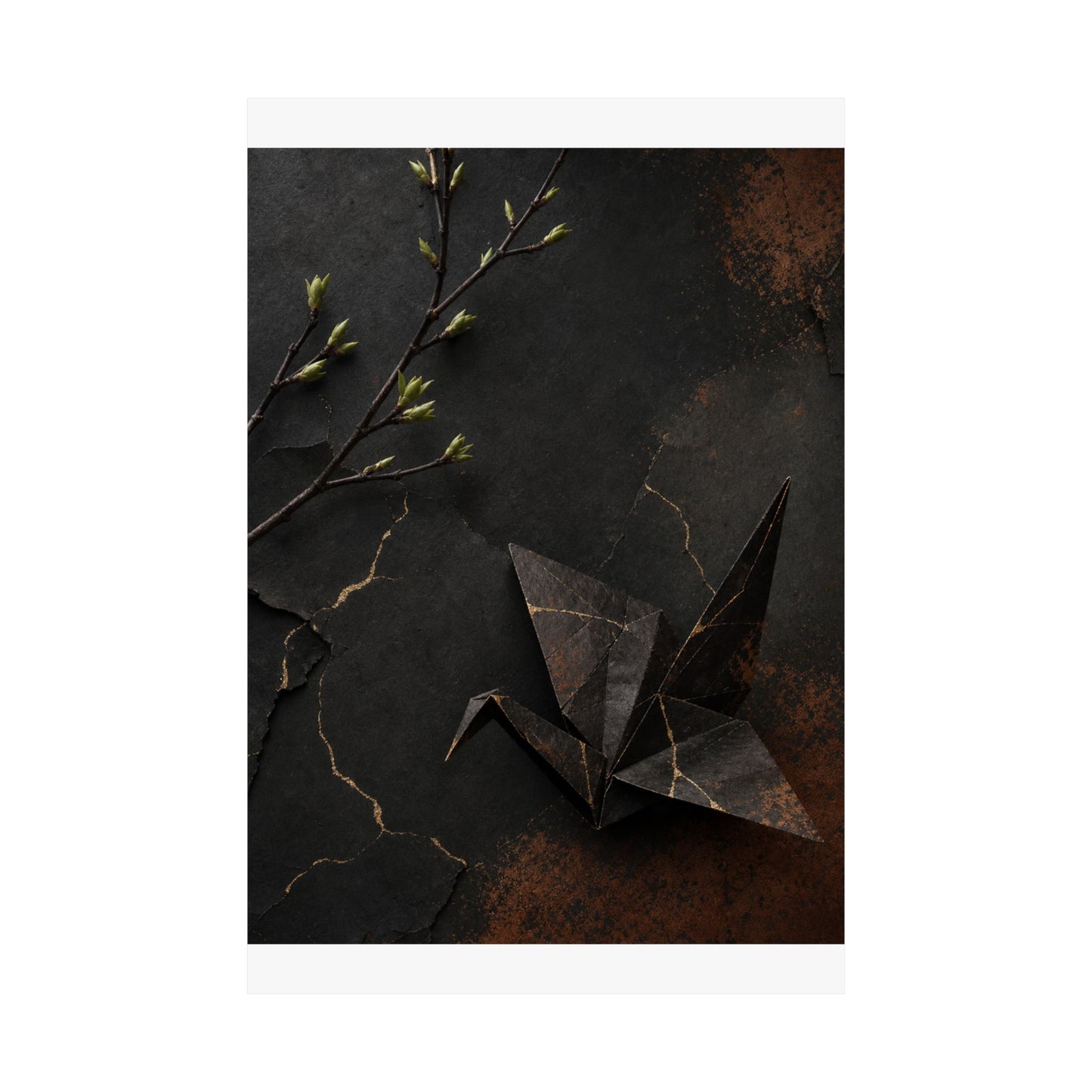 Paper Fold Broken Beauty Wall Art Print | Artful Kintsugi Art