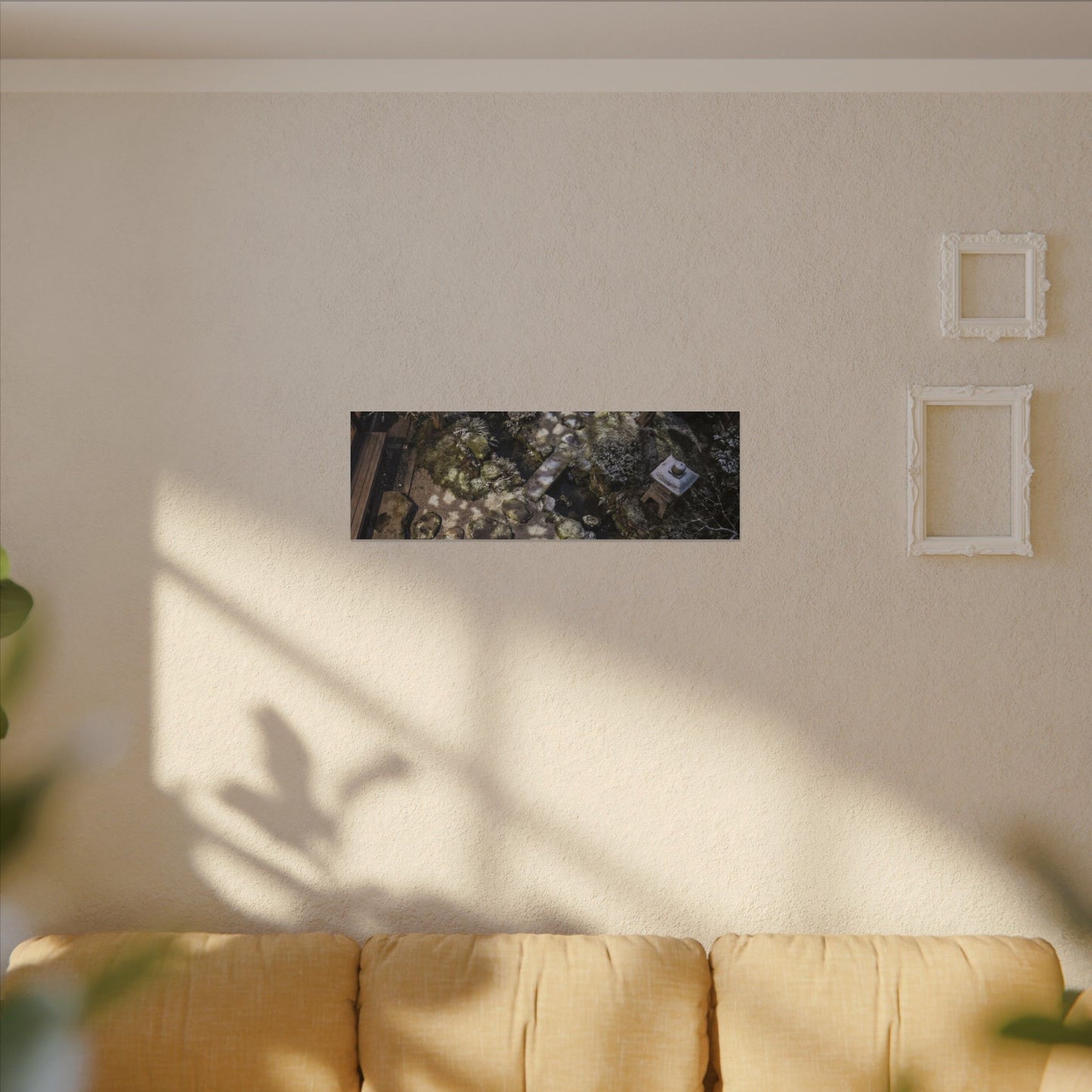 Moonlit Garden Japanese Pattern Canvas Art | Elegant Japandi Art