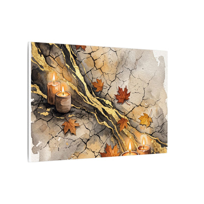 Cracked Earth Autumn Canvas Art | Japandi Warm Design