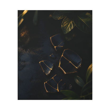 Summer Broken Pottery Moody Minimal Canvas Art | Atmospheric Decor