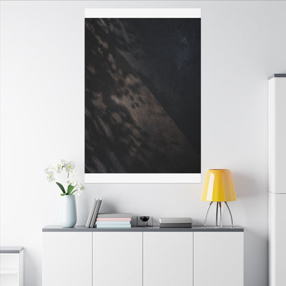 Shadow Play Winter Canvas Art | Dark Japandi Moody Design