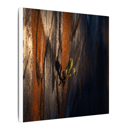 Rust Patina Charcoal Ink Canvas Art | Moody Dark Japandi Art