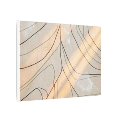 Shoji Screen Minimal Line Canvas Art | Warm Japandi Art