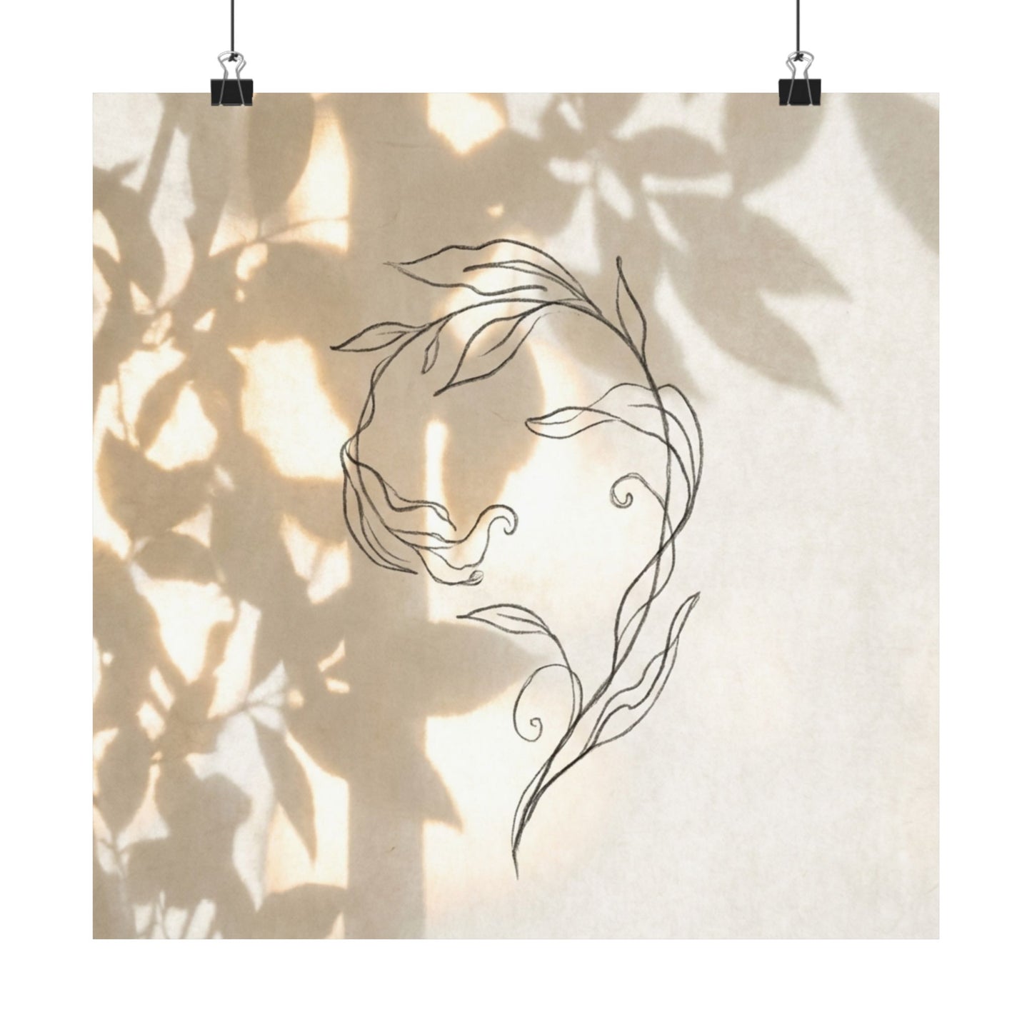 Candlelight Shoji Screen Wall Art Print - Japandi Fukinsei