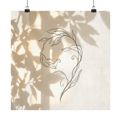 Candlelight Shoji Screen Wall Art Print - Japandi Fukinsei