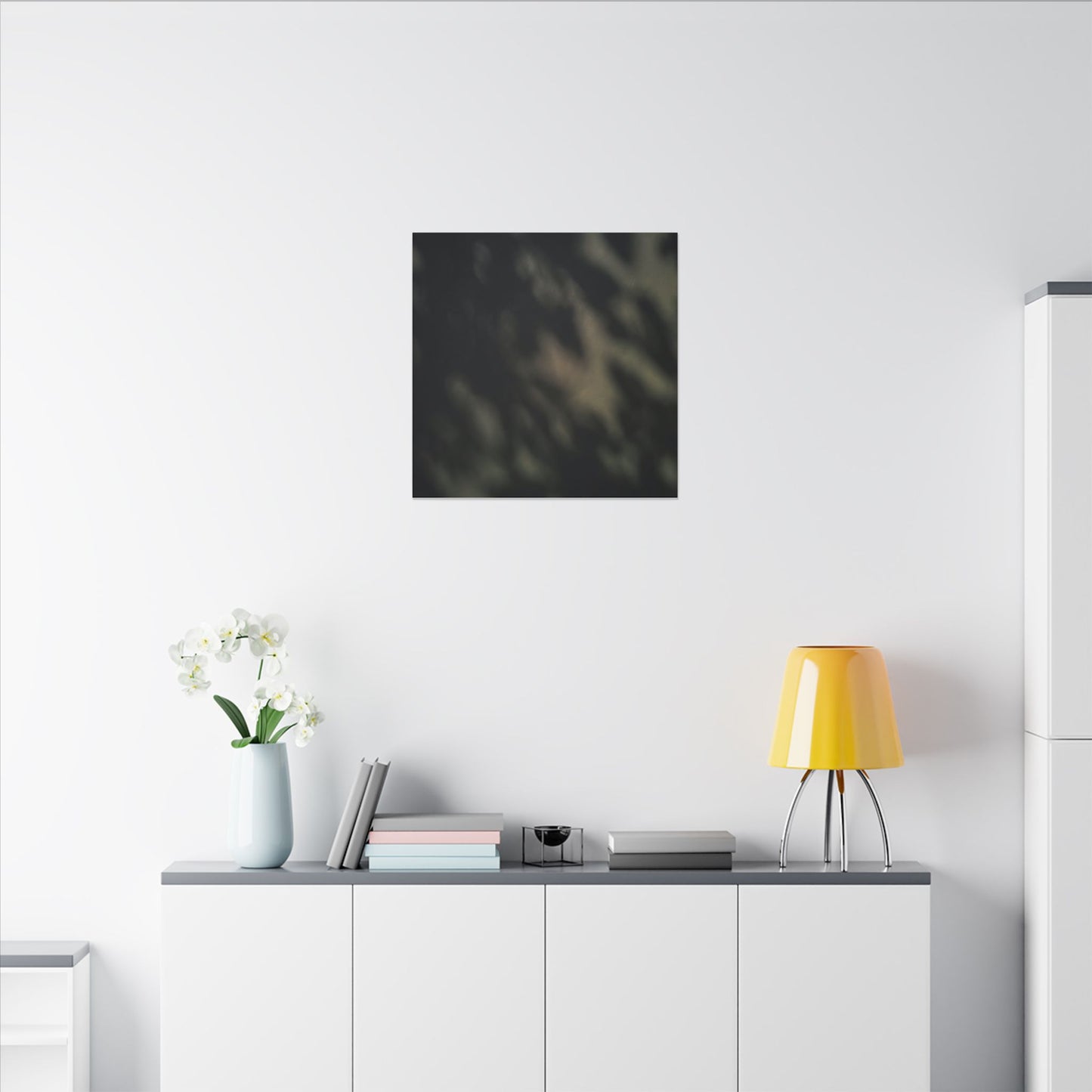 Dappled Shadow Play Canvas Art - Dark Japandi Ma