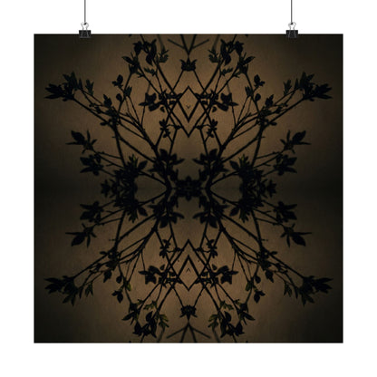 Shadow Play Wall Art Print | Spring Dark Japandi Shadow Zen Art