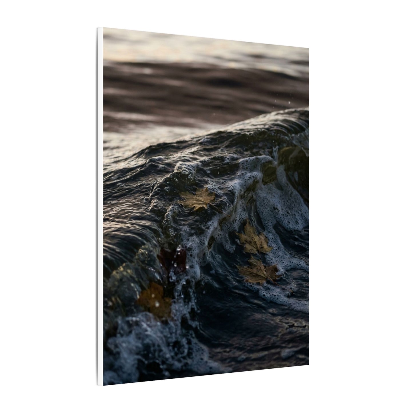 Dark Japandi Ocean Wave in Dawn | Moody Minimal Canvas Art