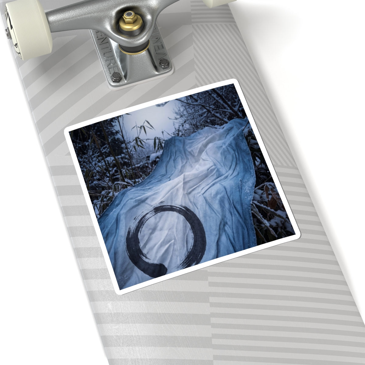 Tranquil Silk Drape Sticker - Enso Zen
