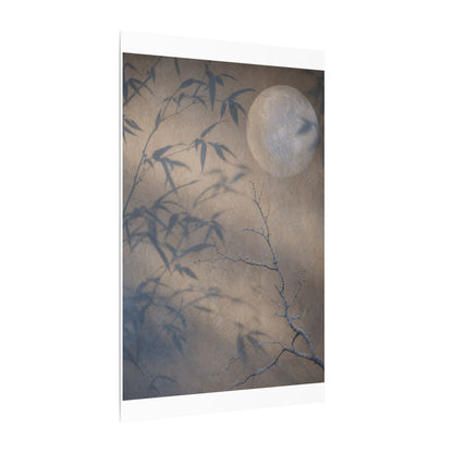 Shadow Play Canvas Art | Winter Japandi Japanese Pattern Art