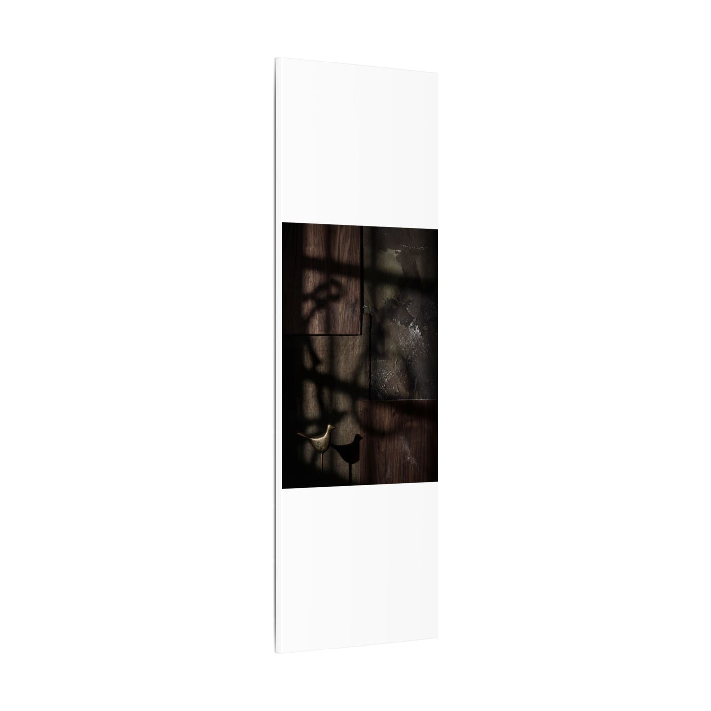 Dark Japandi Shadow Play in Candlelight | Dark Texture Canvas Art