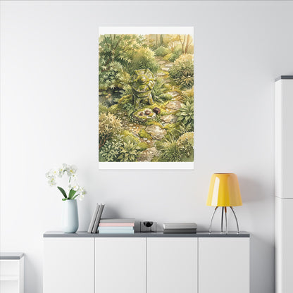 Datsuzoku Stone Lantern Canvas Art - Japandi Watercolor