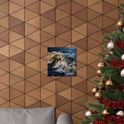 Beautiful Ocean Wave Wall Art Print - Gold Vein Kintsugi