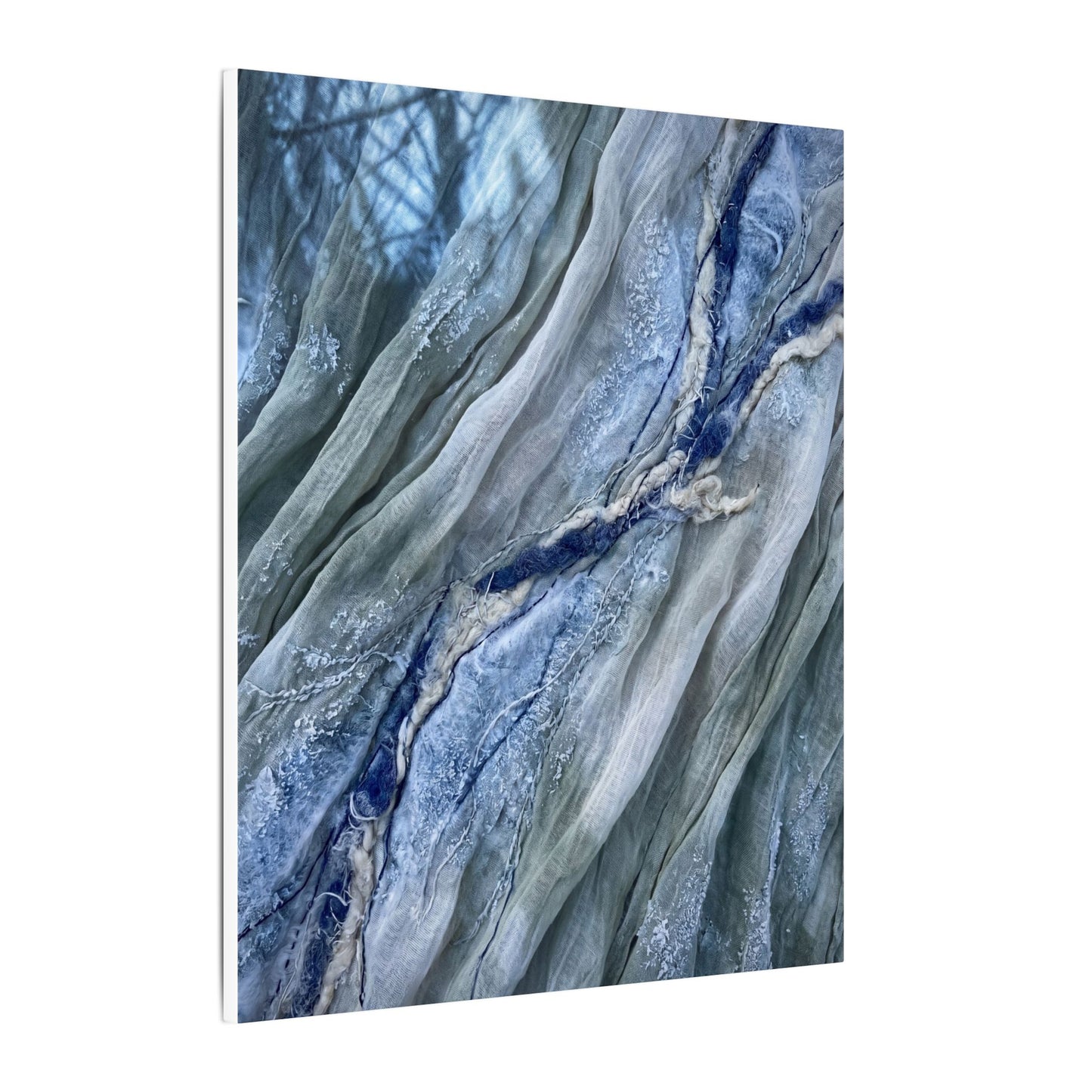 Moonlight Silk Drape Canvas Art - Japandi Mono No Aware