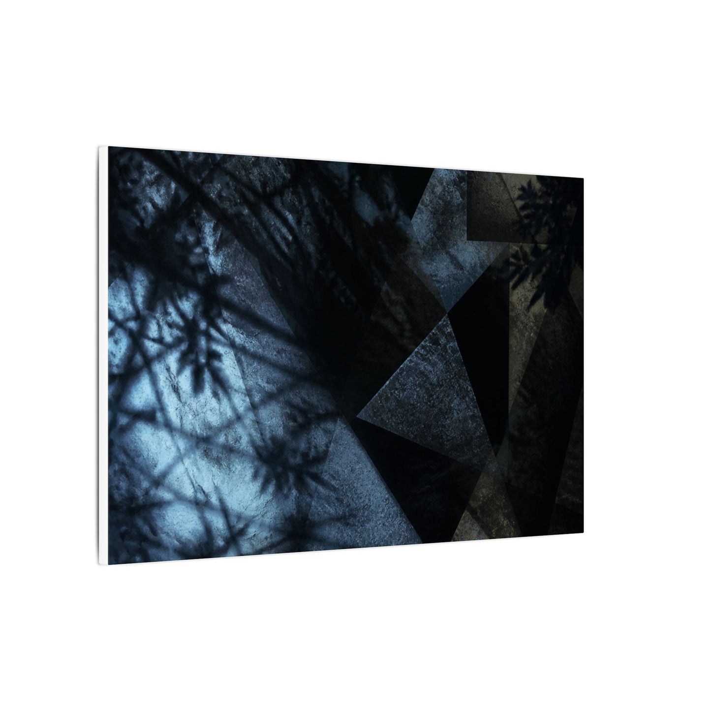 Shadow Play Winter Canvas Art | Dark Japandi Luxurious Design