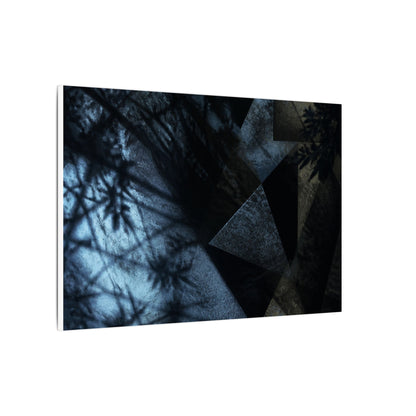 Shadow Play Winter Canvas Art | Dark Japandi Luxurious Design