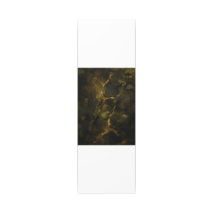 Shibui Cracked Earth Canvas Art - Dark Japandi Dark Texture