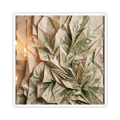 Paper Fold Summer Sticker | Japandi Earthy Design Art Print