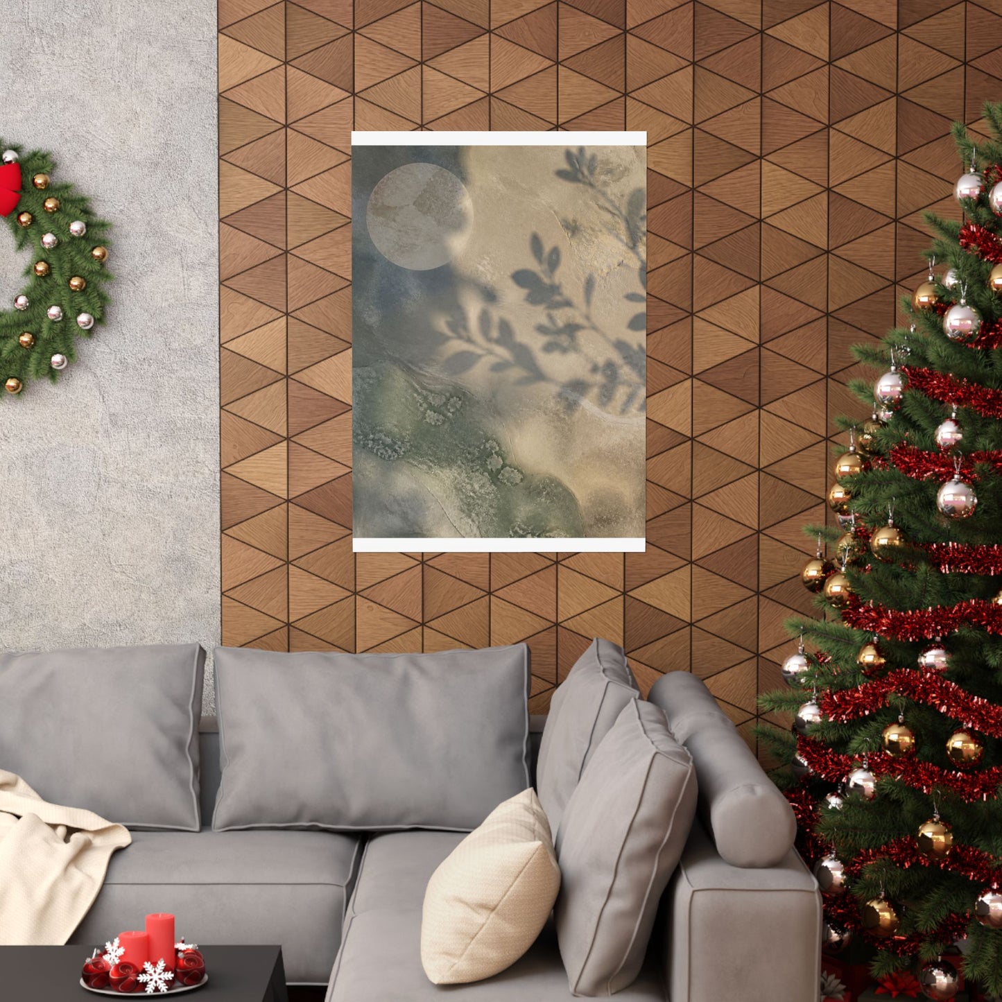 Winter Shadow Play Texture Wall Art Print | Cozy Decor