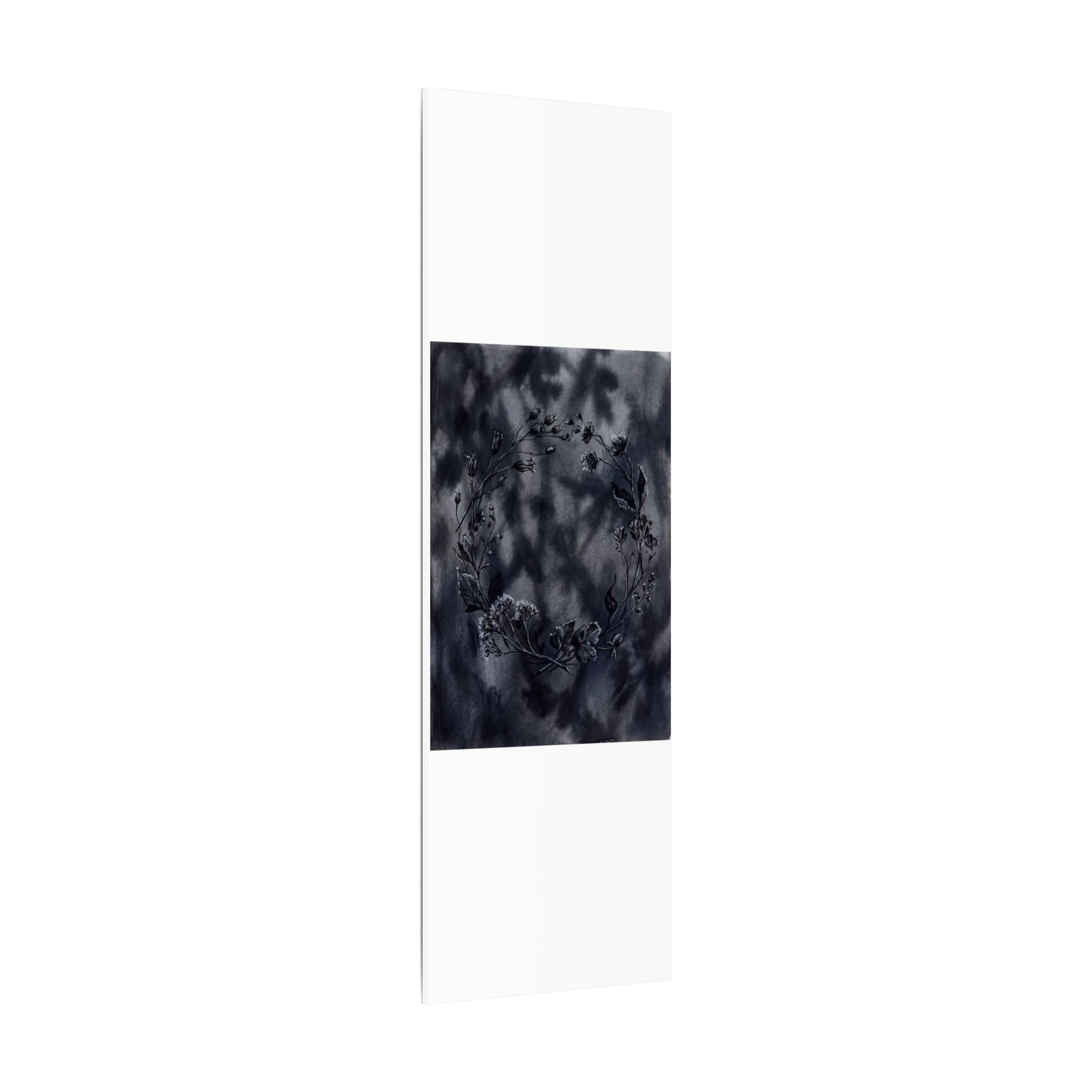 Dried Flowers Canvas Art | Winter Dark Japandi Shadow Zen Art