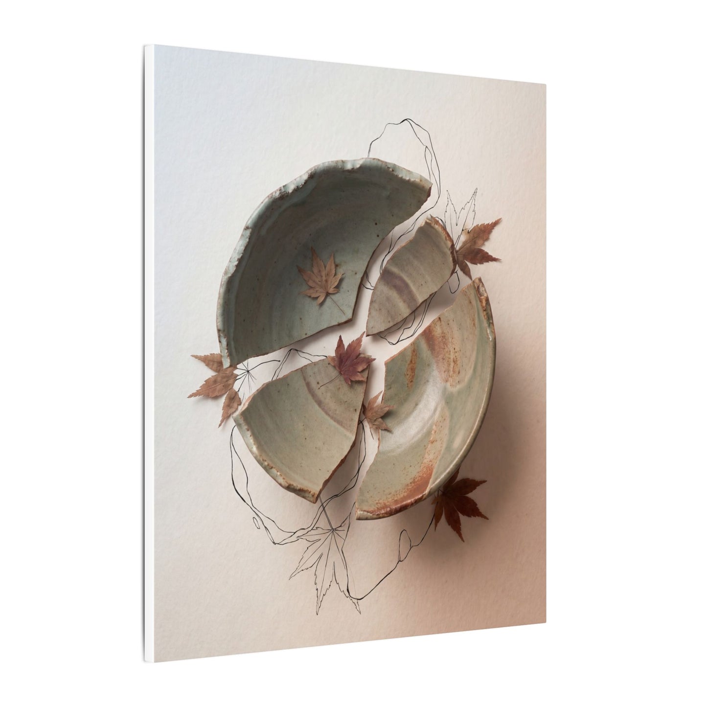 Dawn Ceramic Bowl Canvas Art - Japandi Fukinsei