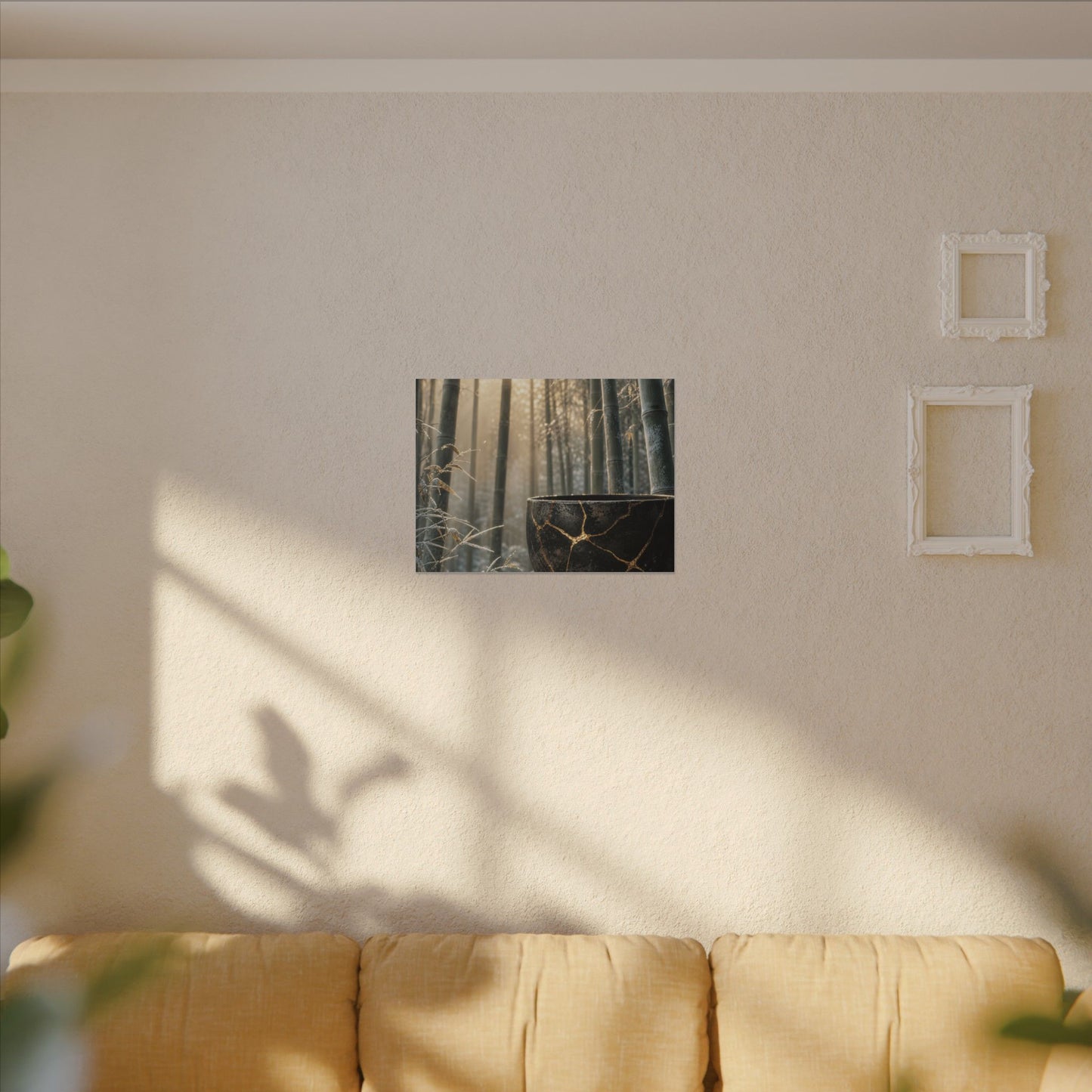 Fukinsei Bamboo Grove Canvas Art - Kintsugi Gold Repair