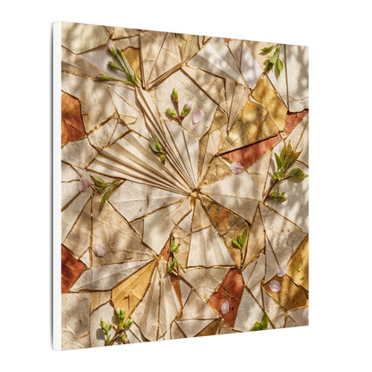 Resilient Paper Fold Canvas Art - Gold Repair Kintsugi