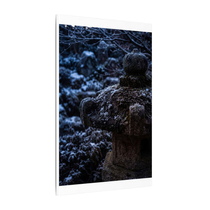 Moody Stone Lantern Canvas Art - Shadow Zen Dark Japandi