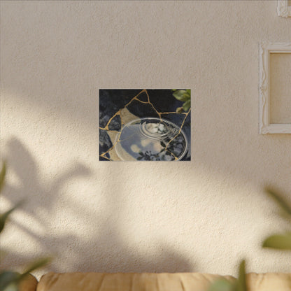 Water Ripple Spring Canvas Art | Kintsugi Beautiful Design