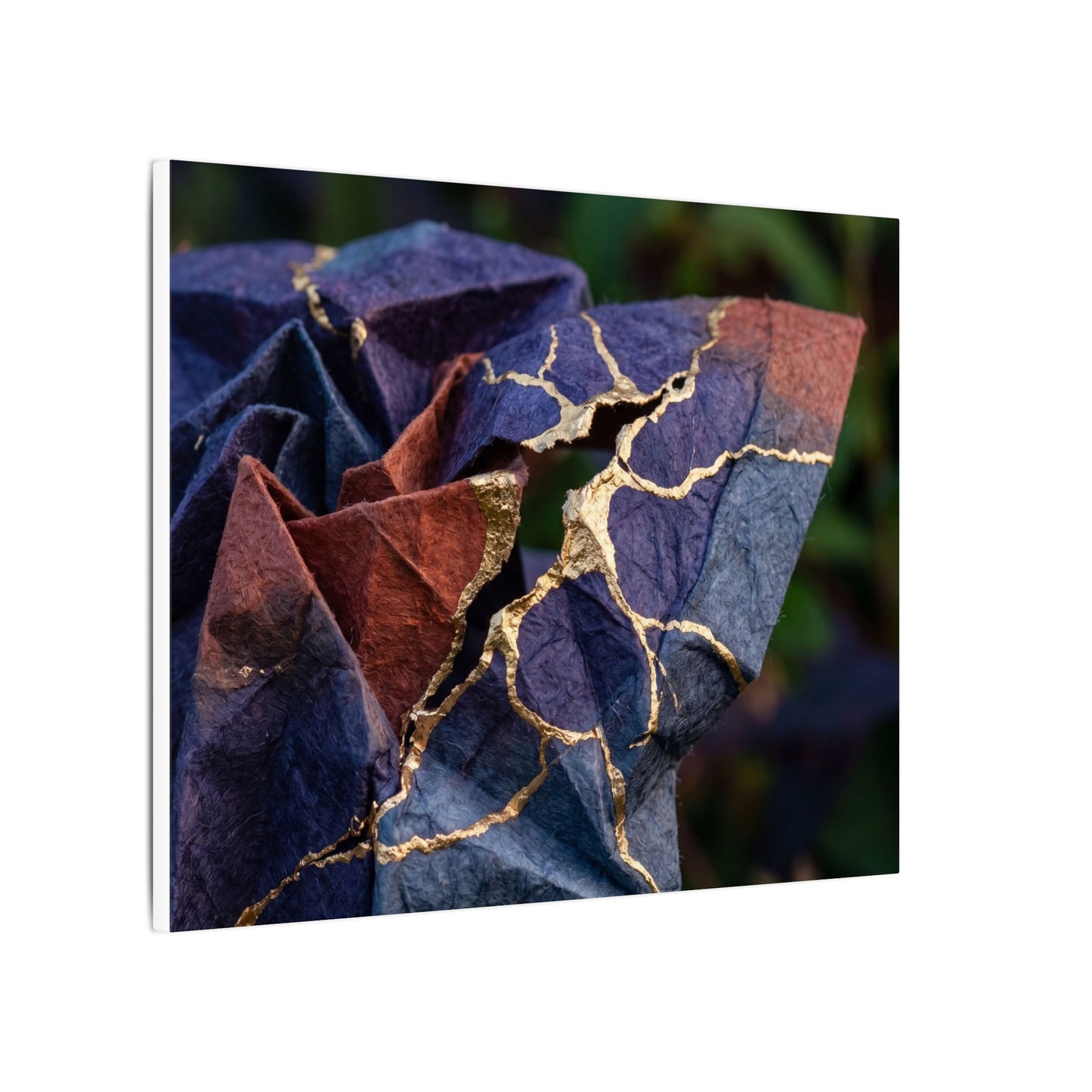 Philosophical Paper Fold Canvas Art - Gold Vein Kintsugi