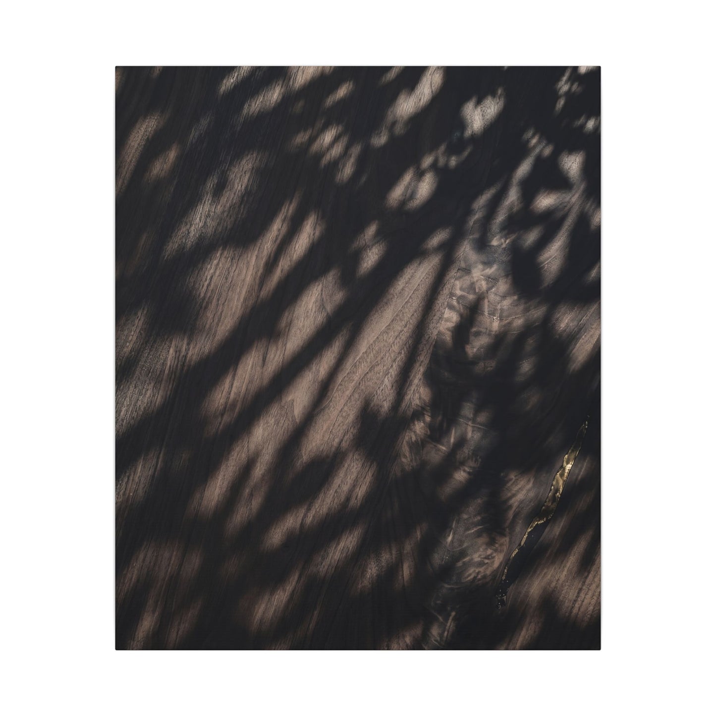 Shadow Play Summer Canvas Art | Dark Japandi Moody Design