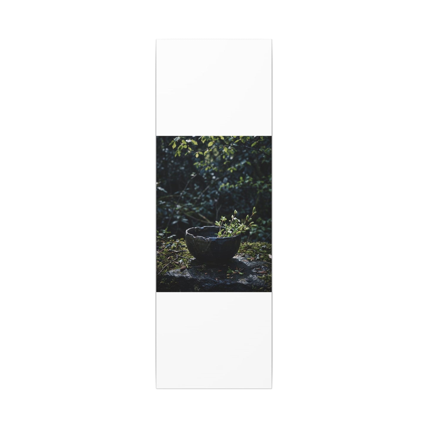 Dappled Ceramic Bowl Canvas Art - Dark Japandi Datsuzoku