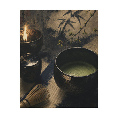 Ma Tea Ceremony Canvas Art - Zen Sumi E