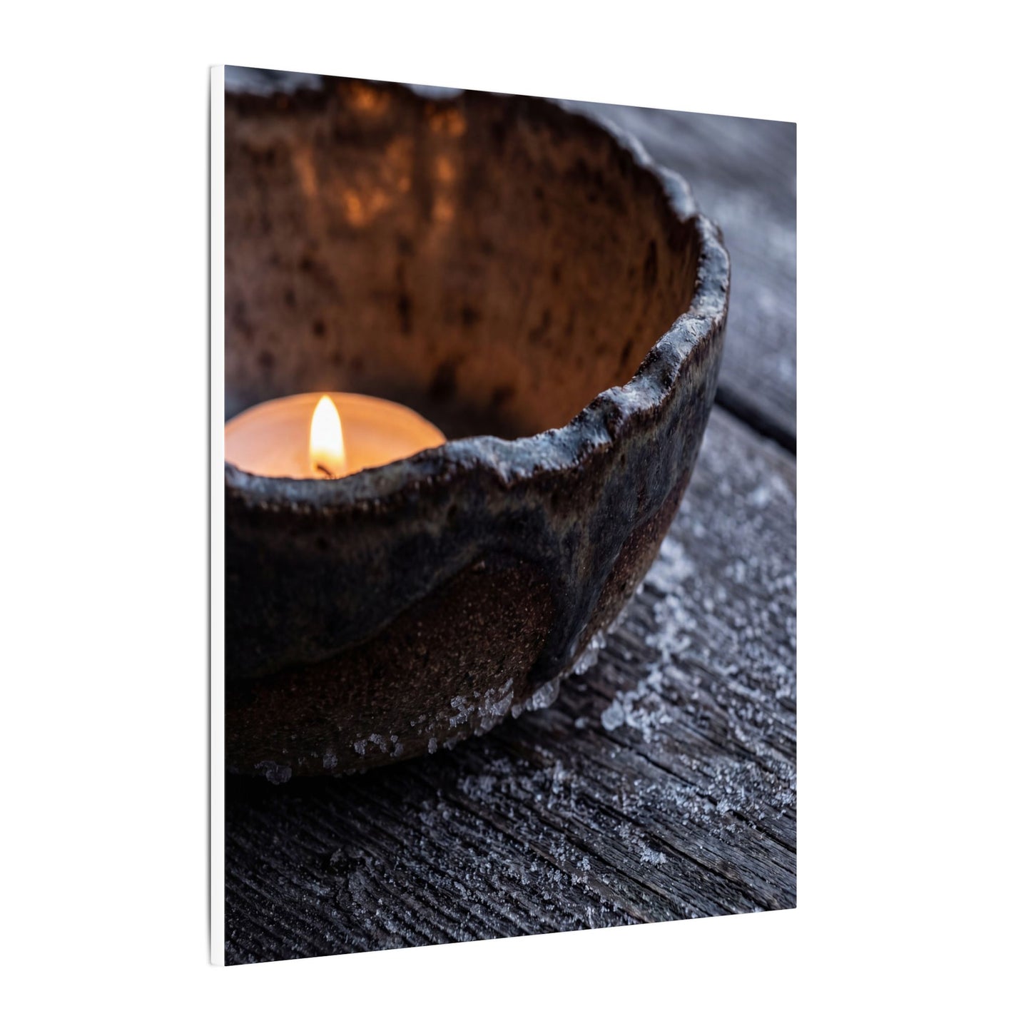 Atmospheric Ceramic Bowl Canvas Art - Moody Minimal Dark Japandi