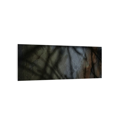 Shadow Play Dark Texture Canvas Art | Sophisticated Dark Japandi Art