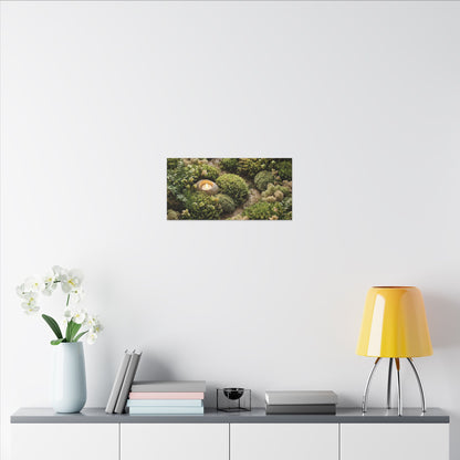 Moss Close Up Japanese Pattern Canvas Art | Neutral Japandi Art