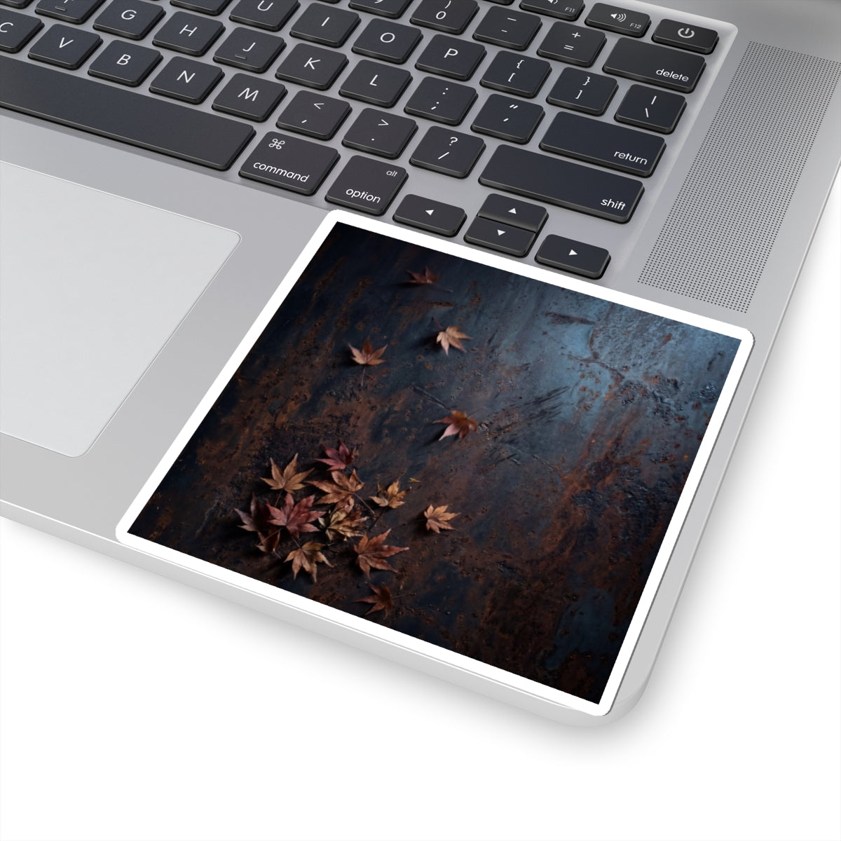 Rust Patina Shadow Zen Sticker | Sophisticated Dark Japandi Art