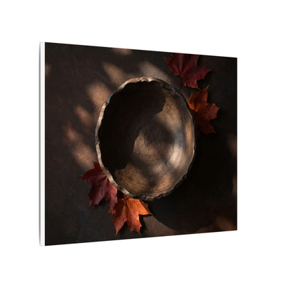 Ceramic Bowl Canvas Art | Autumn Dark Japandi Dark Texture Art
