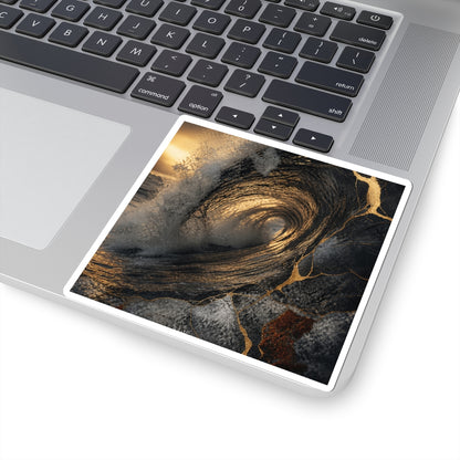 Ocean Wave Winter Sticker | Kintsugi Resilient Design