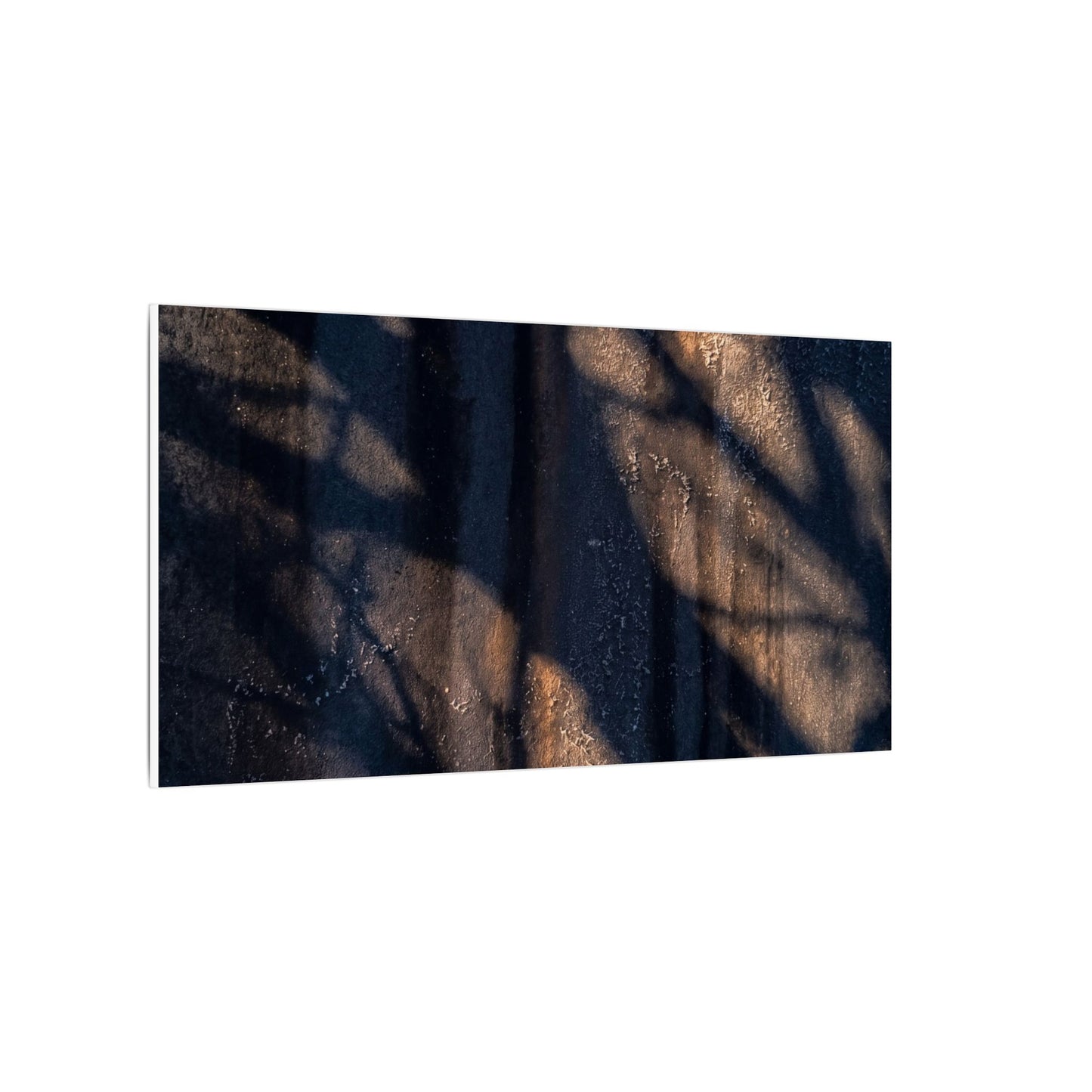 Dark Japandi Shadow Play in Golden Hour | Shadow Zen Canvas Art