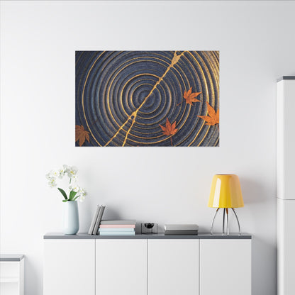 Water Ripple Gold Repair Canvas Art | Healing Kintsugi Art