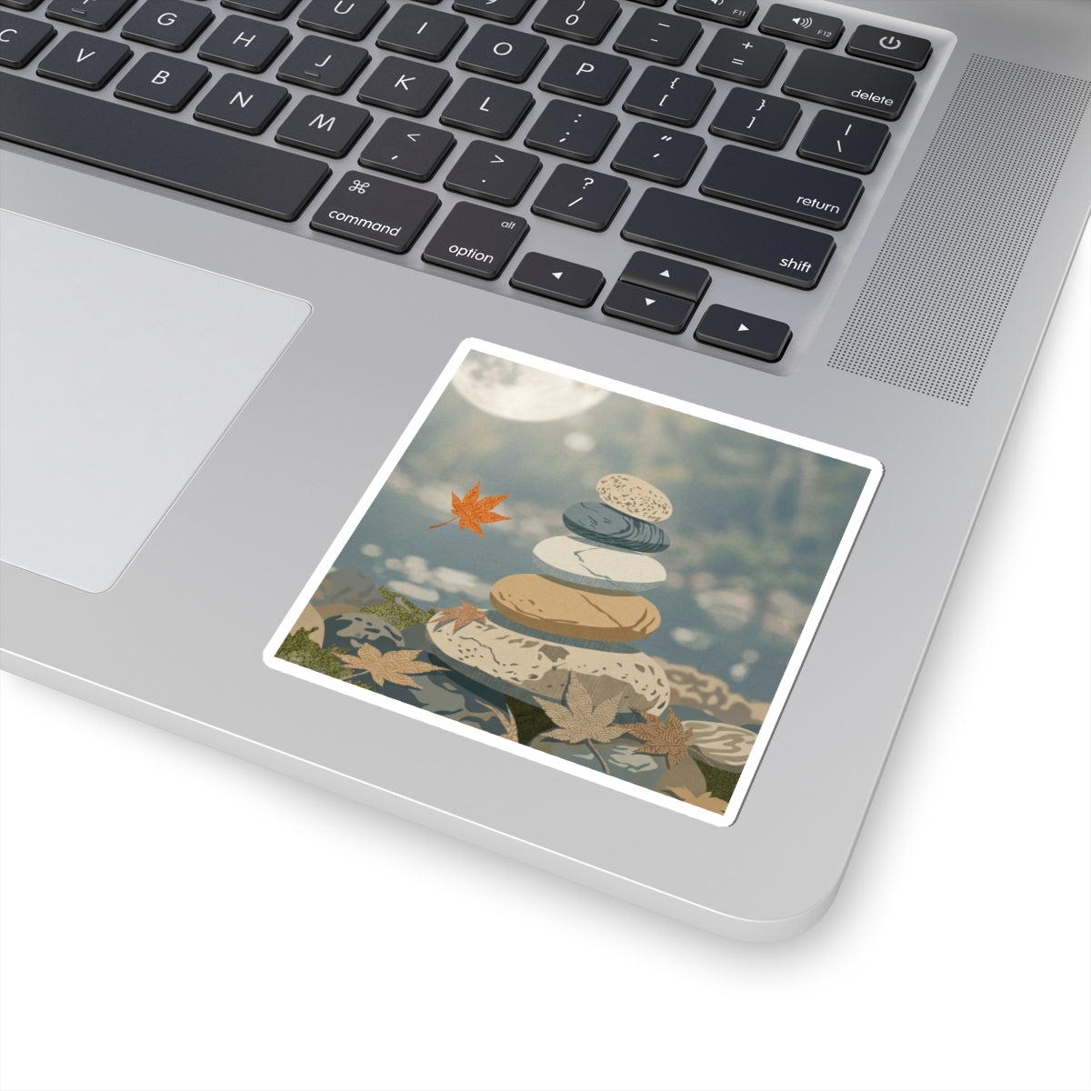 Earthy River Stones Sticker - Japanese Pattern Japandi