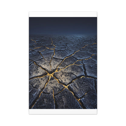 Cracked Earth Broken Beauty Canvas Art | Artful Kintsugi Art