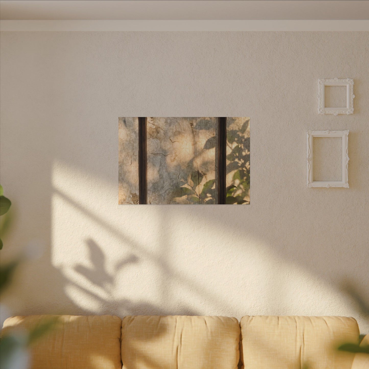 Golden Hour Shoji Screen Canvas Art - Japandi Mono No Aware