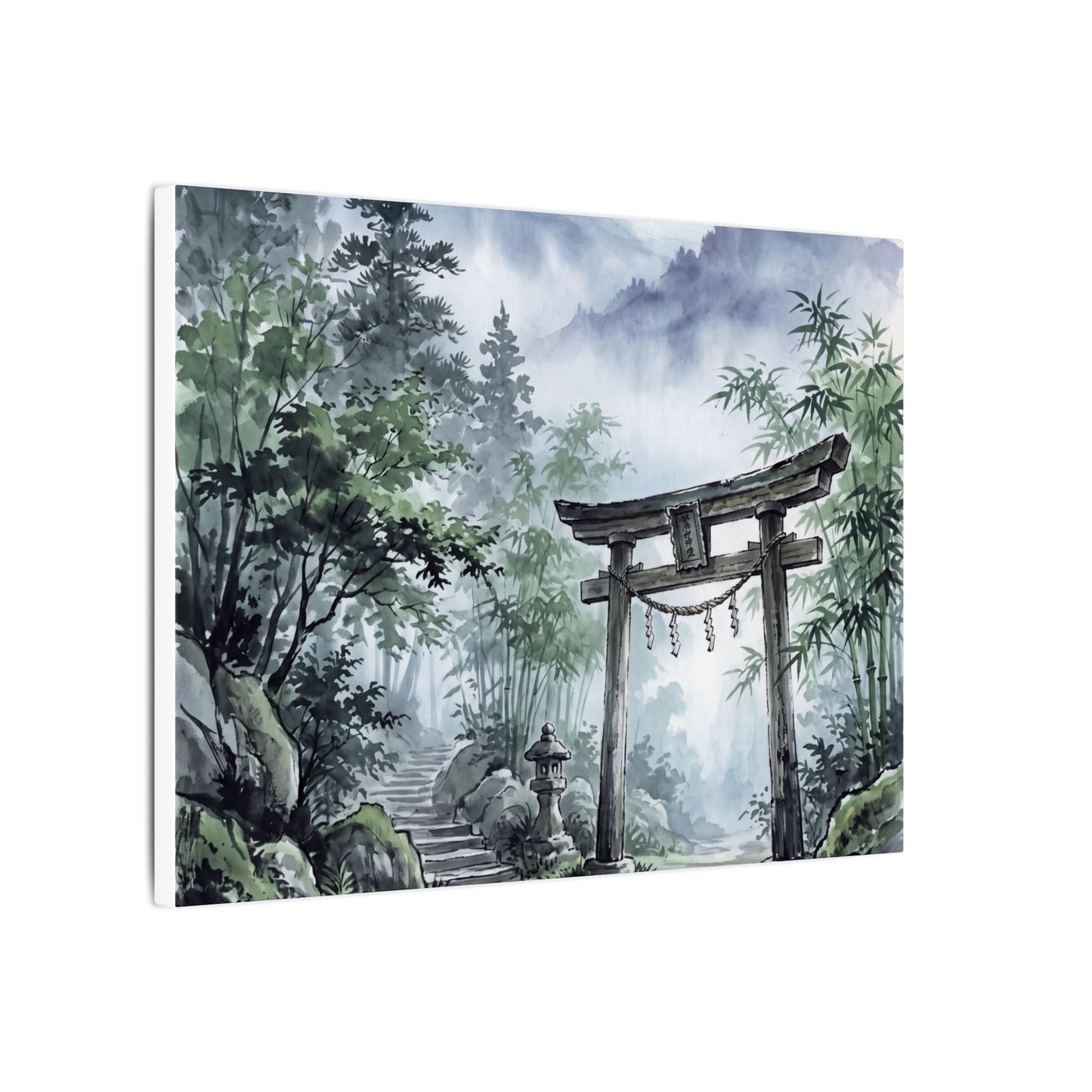 Moonlight Torii Gate Canvas Art - Zen Fukinsei