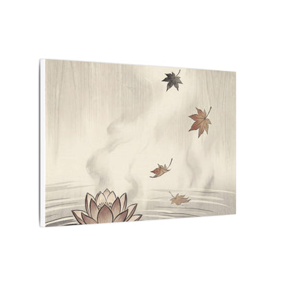 Lotus Flower Canvas Art | Autumn Zen Ukiyo E Inspired Art
